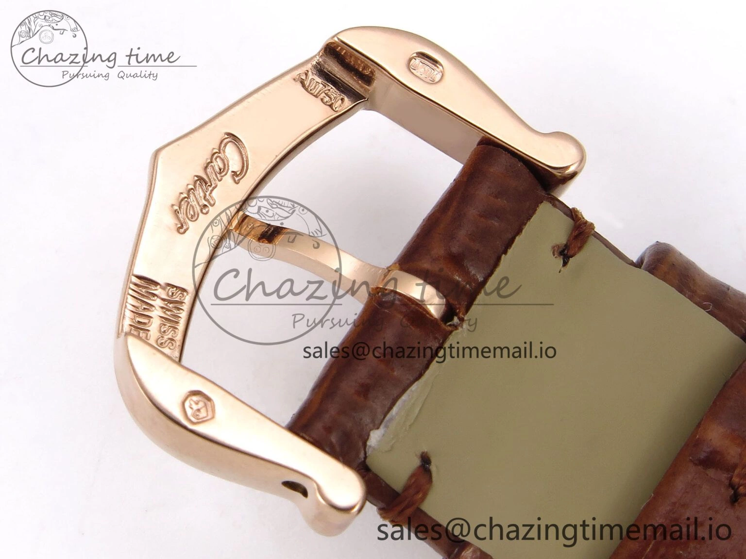 Effortless Tank Must RG 22mm AF 1:1 Best Edition White Dial on Brown Leather Strap Ronda Quartz 5874