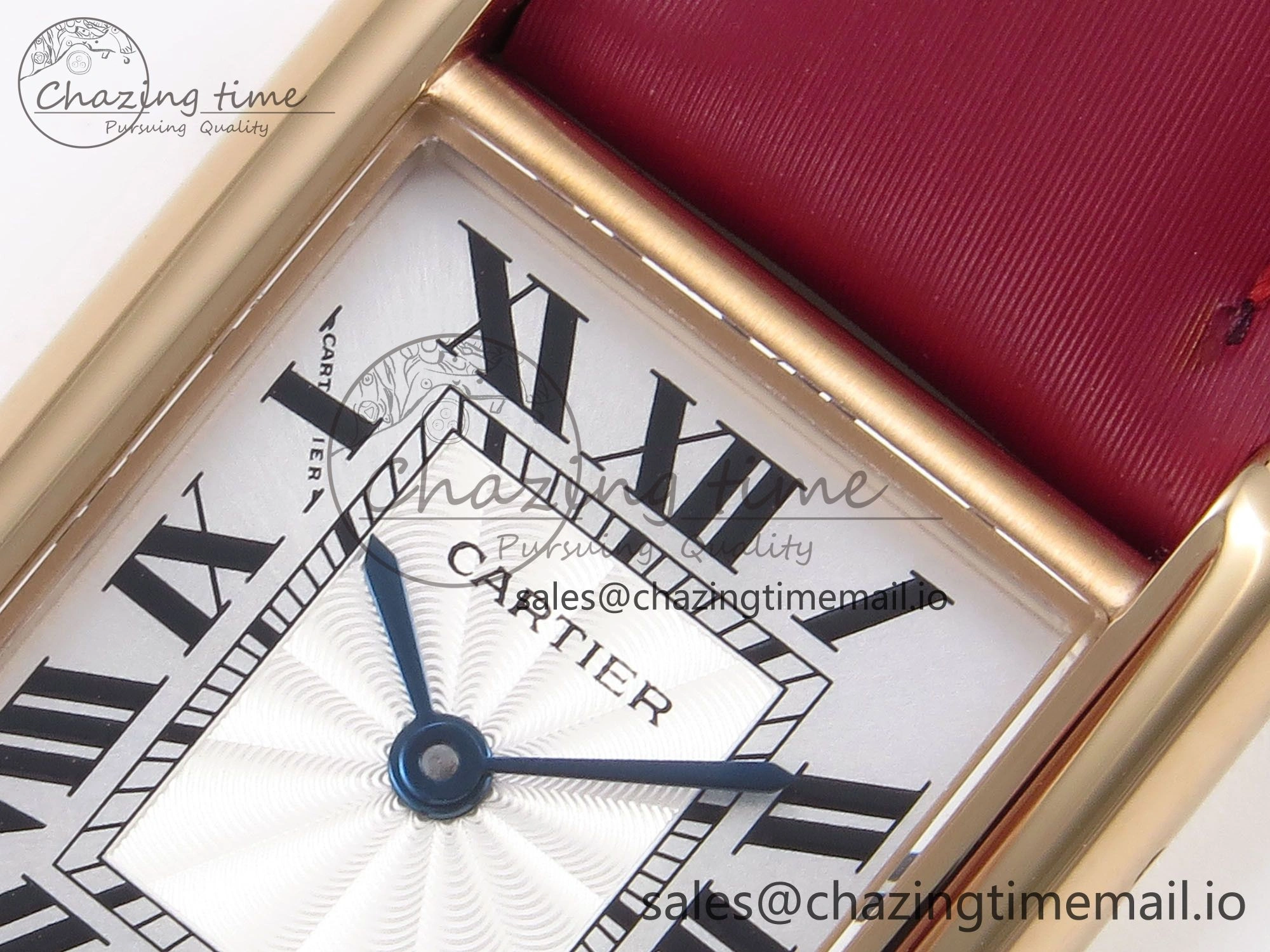 Tank Must RG 22mm AF 1:1 Best Edition White Dial on Red Fabric Strap Ronda Quartz SoftTouch 5871