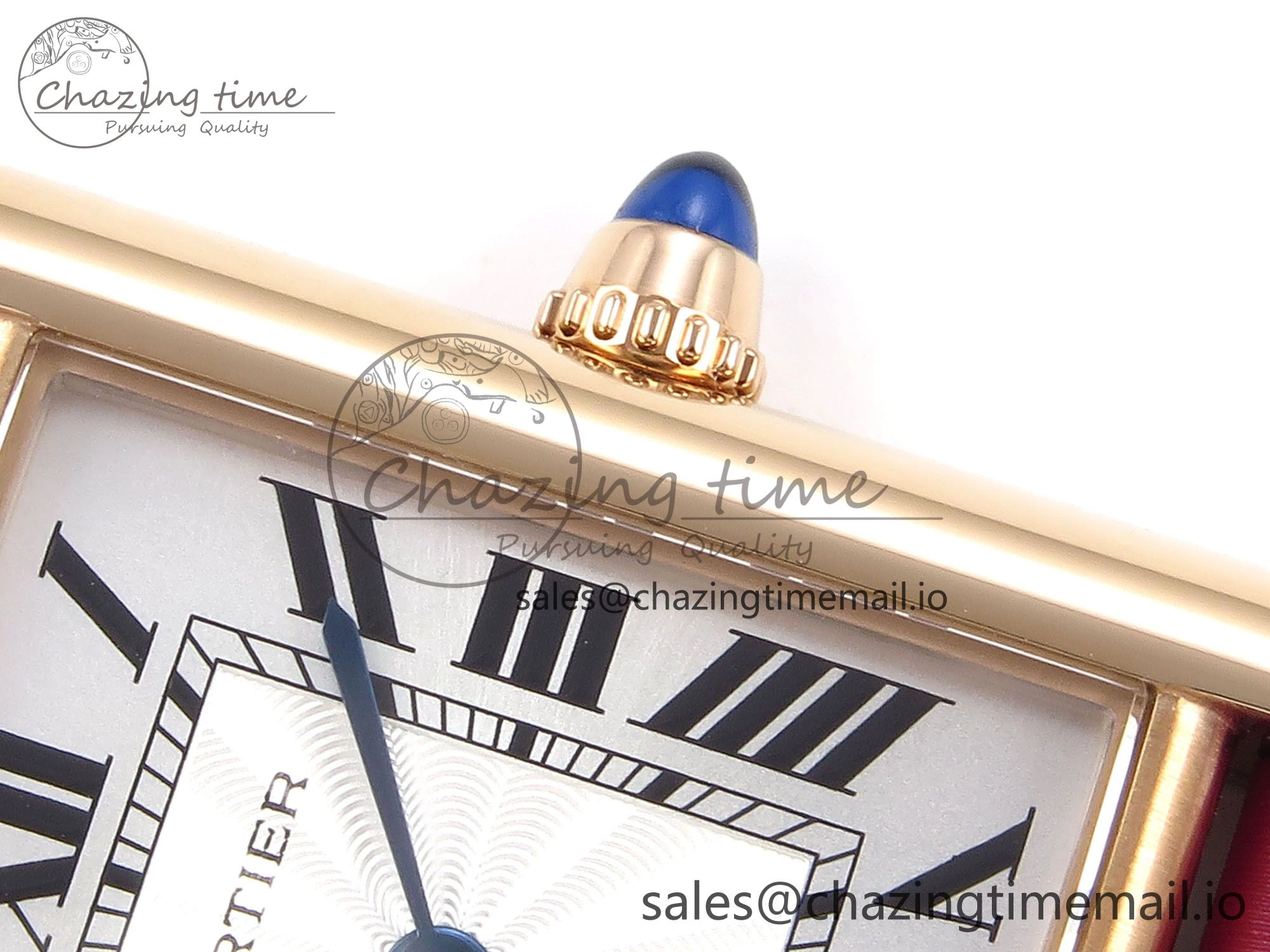 Tank Must RG 22mm AF 1:1 Best Edition White Dial on Red Fabric Strap Ronda Quartz SoftTouch 5871