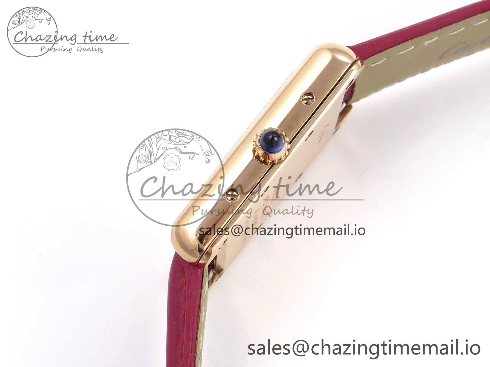 Tank Must RG 22mm AF 1:1 Best Edition White Dial on Red Fabric Strap Ronda Quartz SoftTouch 5871
