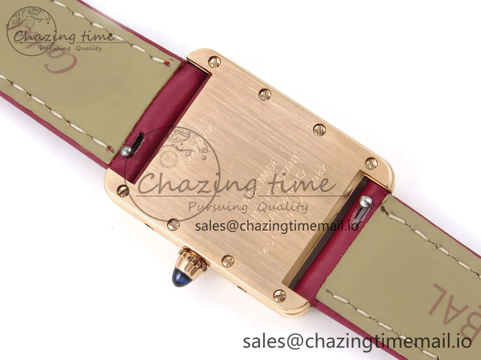 Tank Must RG 22mm AF 1:1 Best Edition White Dial on Red Fabric Strap Ronda Quartz SoftTouch 5871