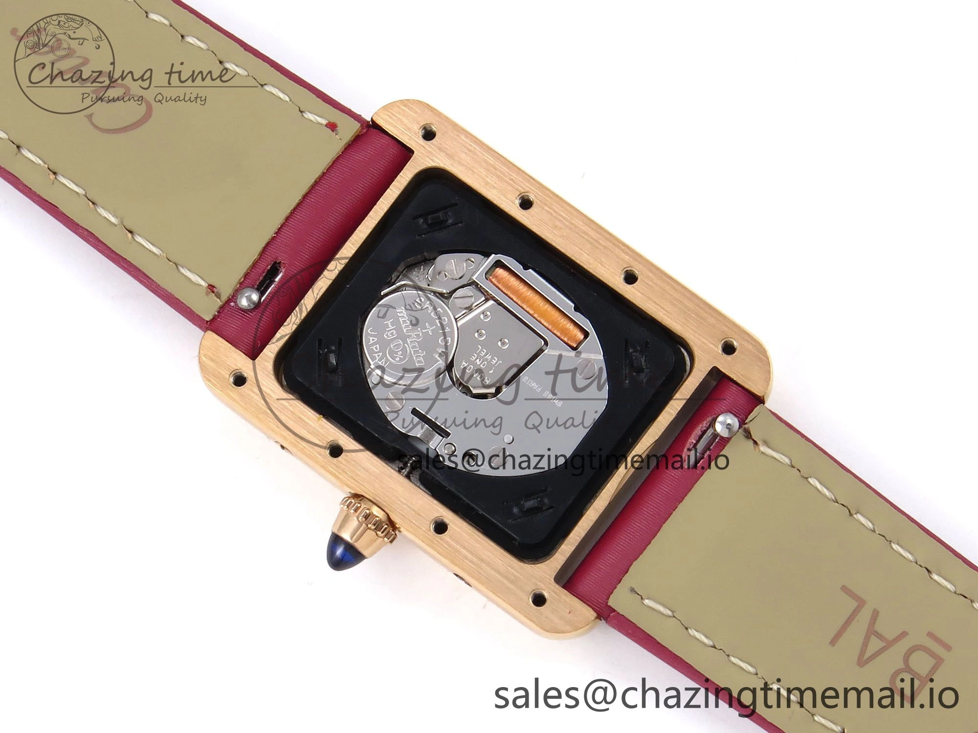 Tank Must RG 22mm AF 1:1 Best Edition White Dial on Red Fabric Strap Ronda Quartz SoftTouch 5871