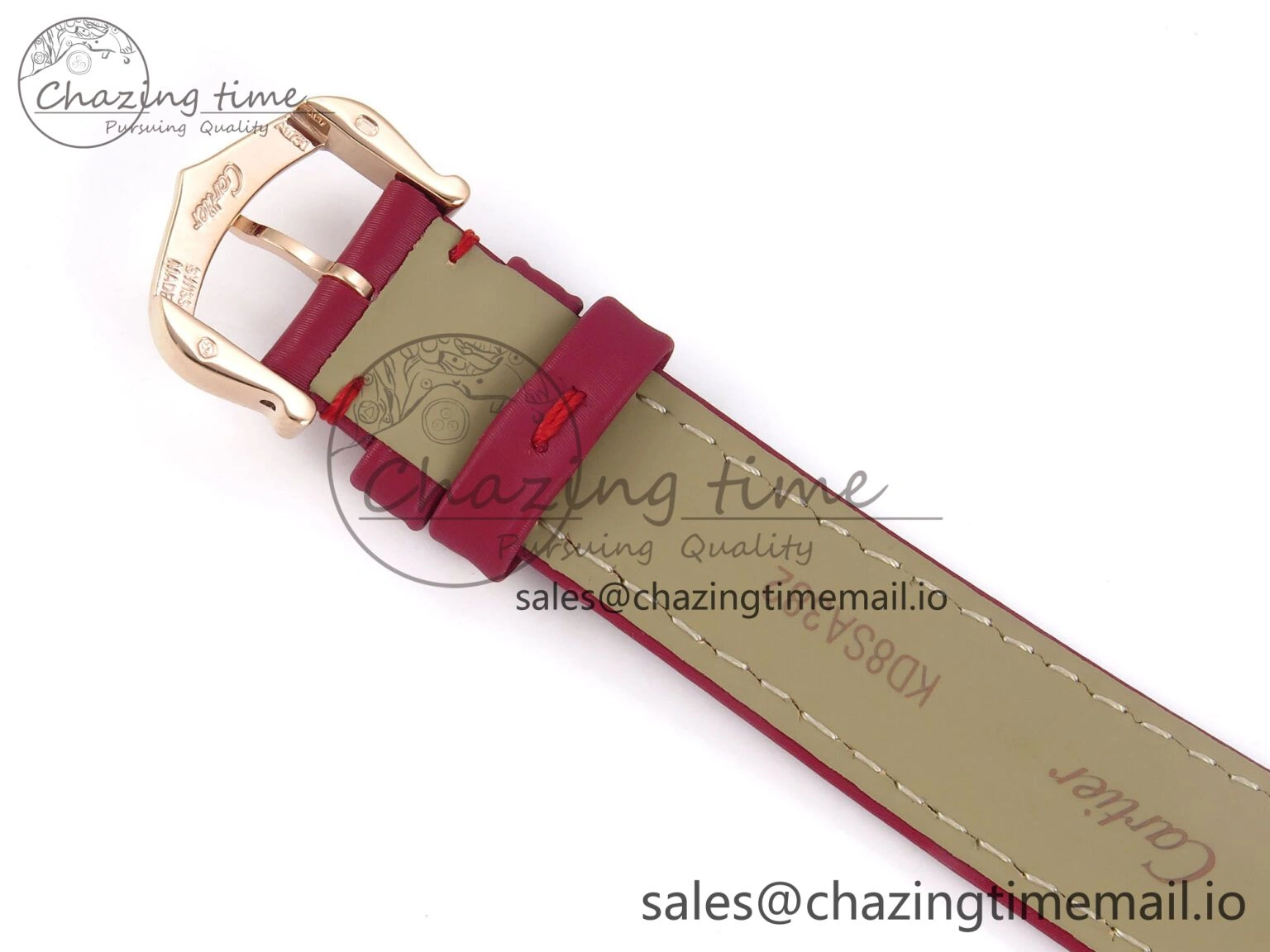 Tank Must RG 22mm AF 1:1 Best Edition White Dial on Red Fabric Strap Ronda Quartz SoftTouch 5871