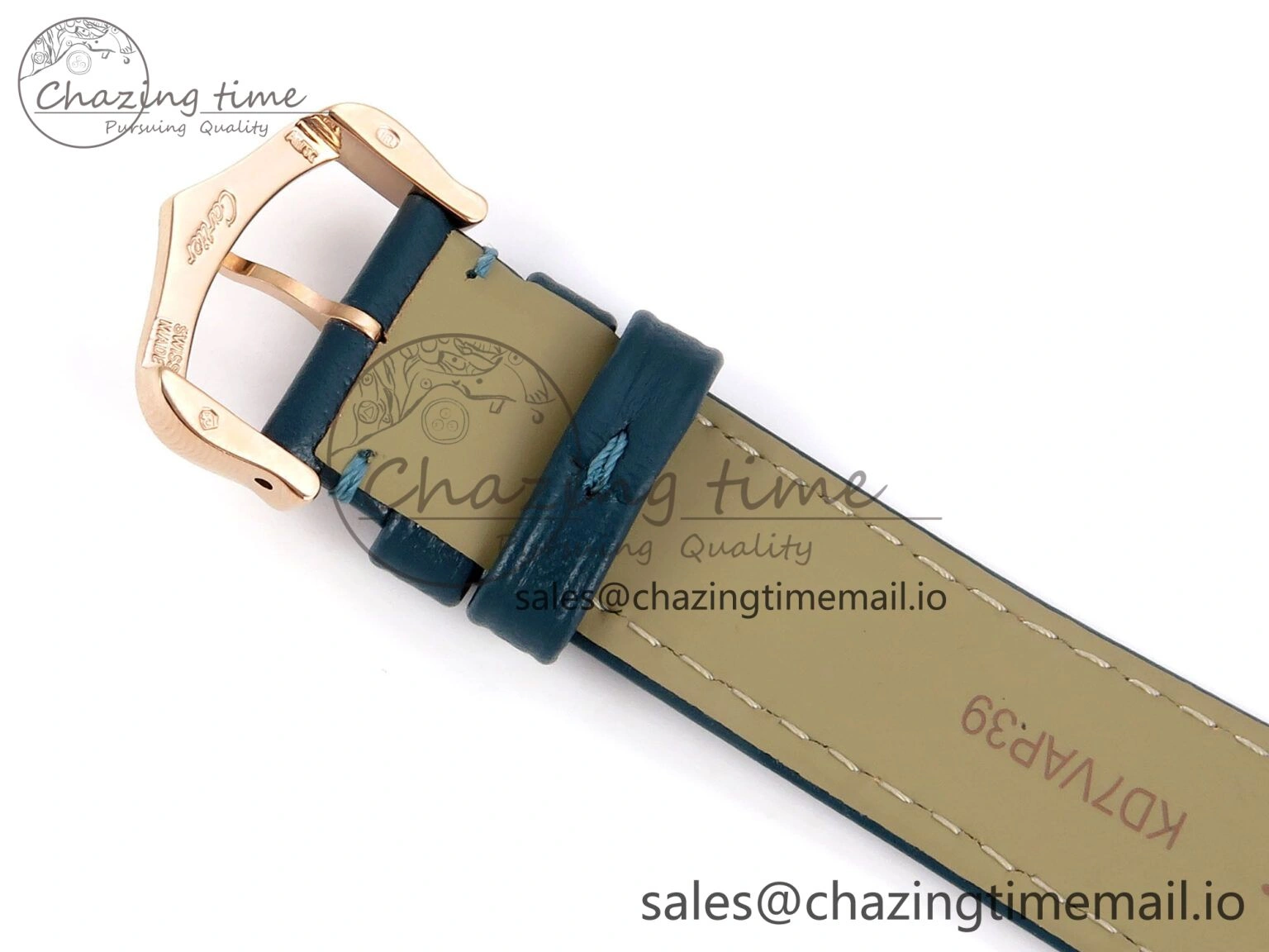 Tank Must RG 25.5mm AF 1:1 Best Edition White Dial on Blue Leather Strap Ronda Quartz Lightweight 5886