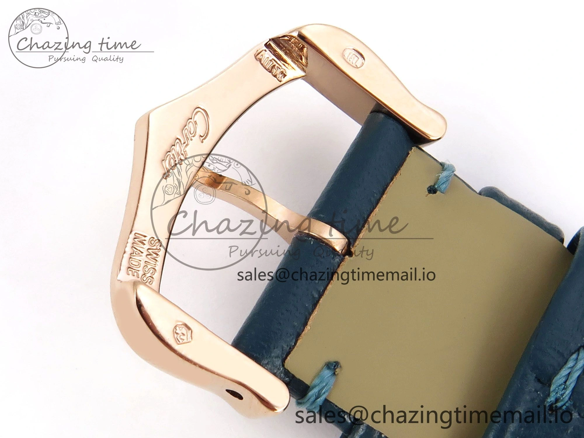 Tank Must RG 25.5mm AF 1:1 Best Edition White Dial on Blue Leather Strap Ronda Quartz Lightweight 5886