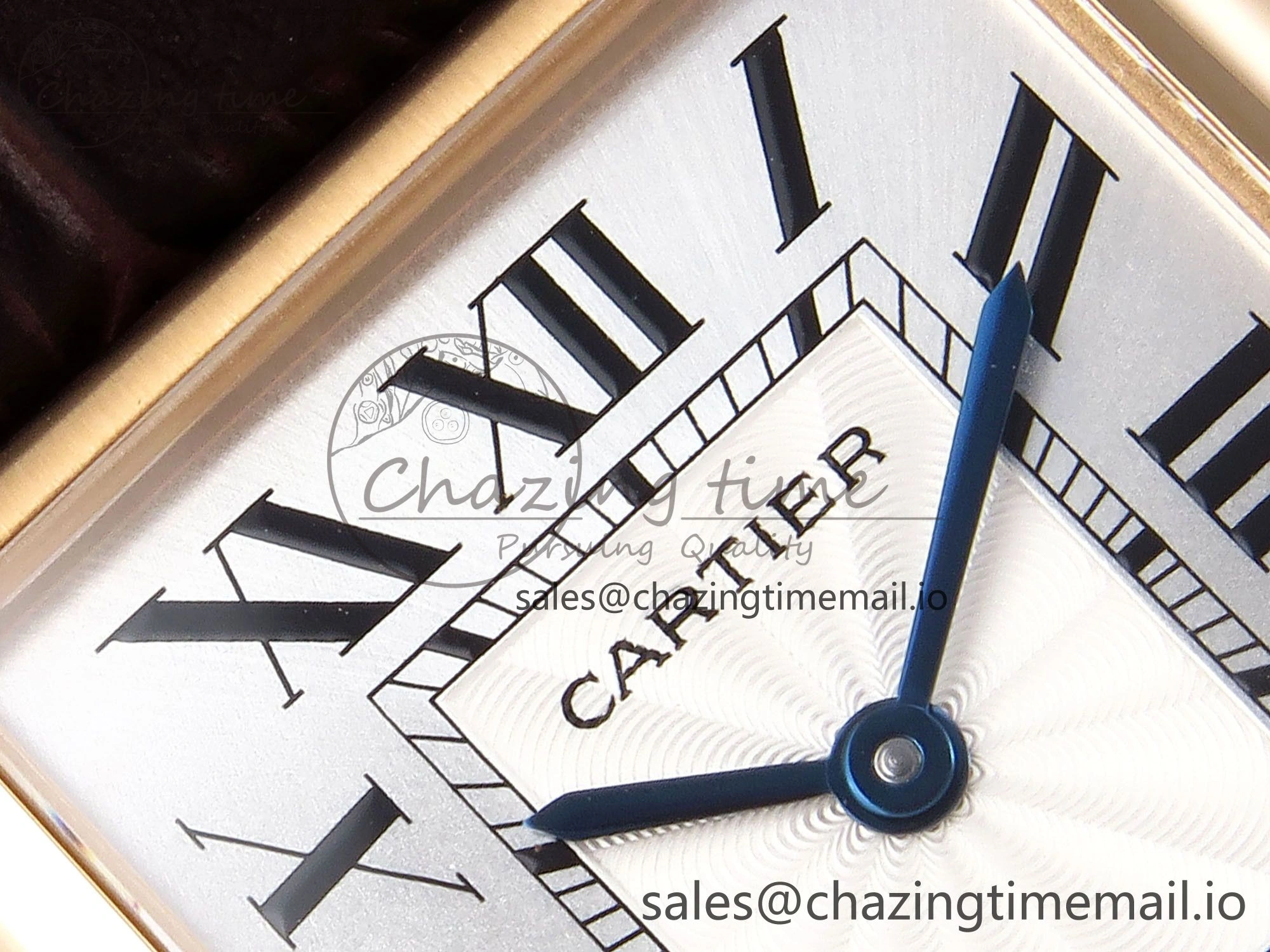 Compact Tank Must RG 25.5mm AF 1:1 Best Edition White Dial on Brown Leather Strap Ronda Quartz 5887
