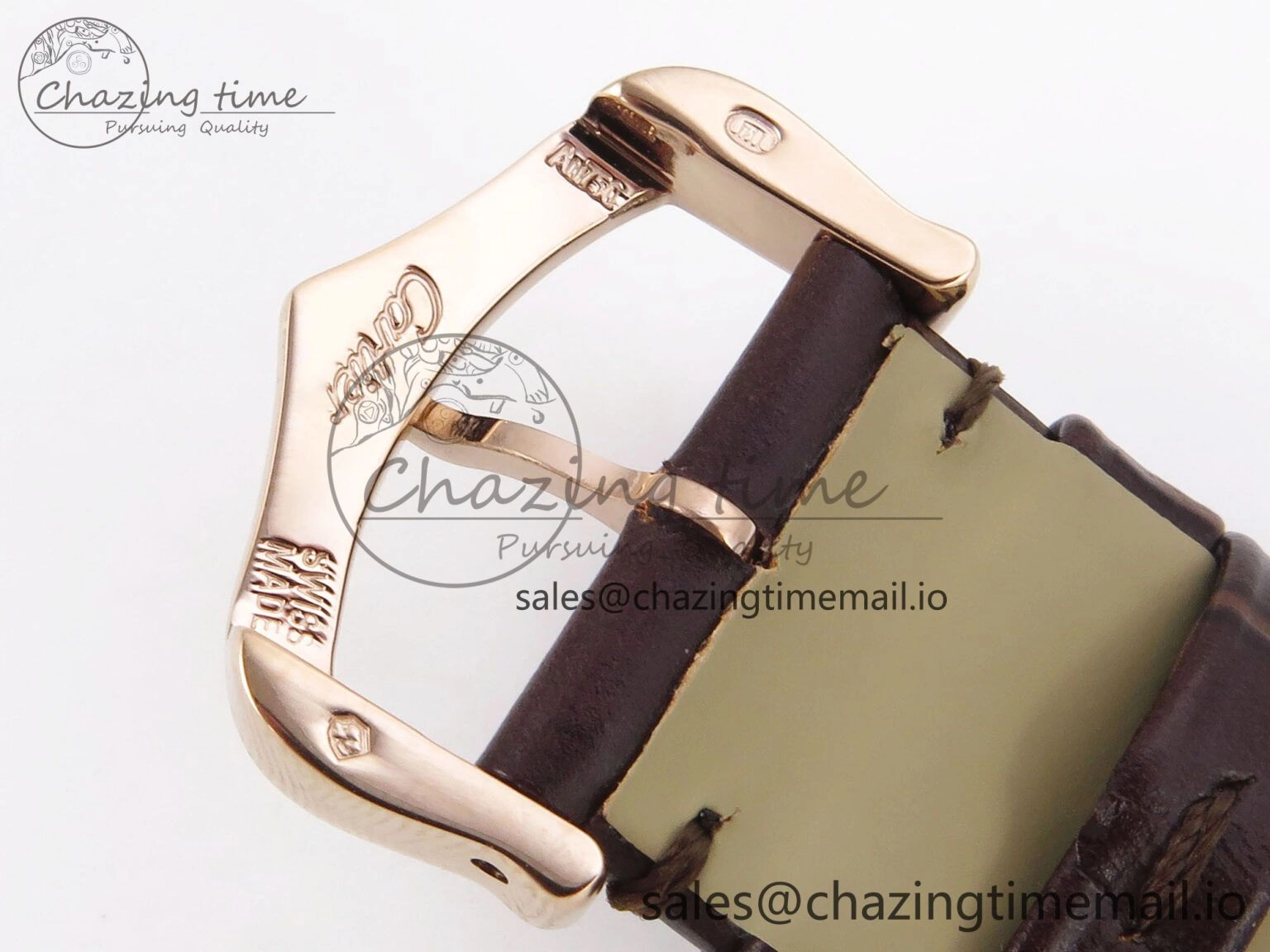 Compact Tank Must RG 25.5mm AF 1:1 Best Edition White Dial on Brown Leather Strap Ronda Quartz 5887