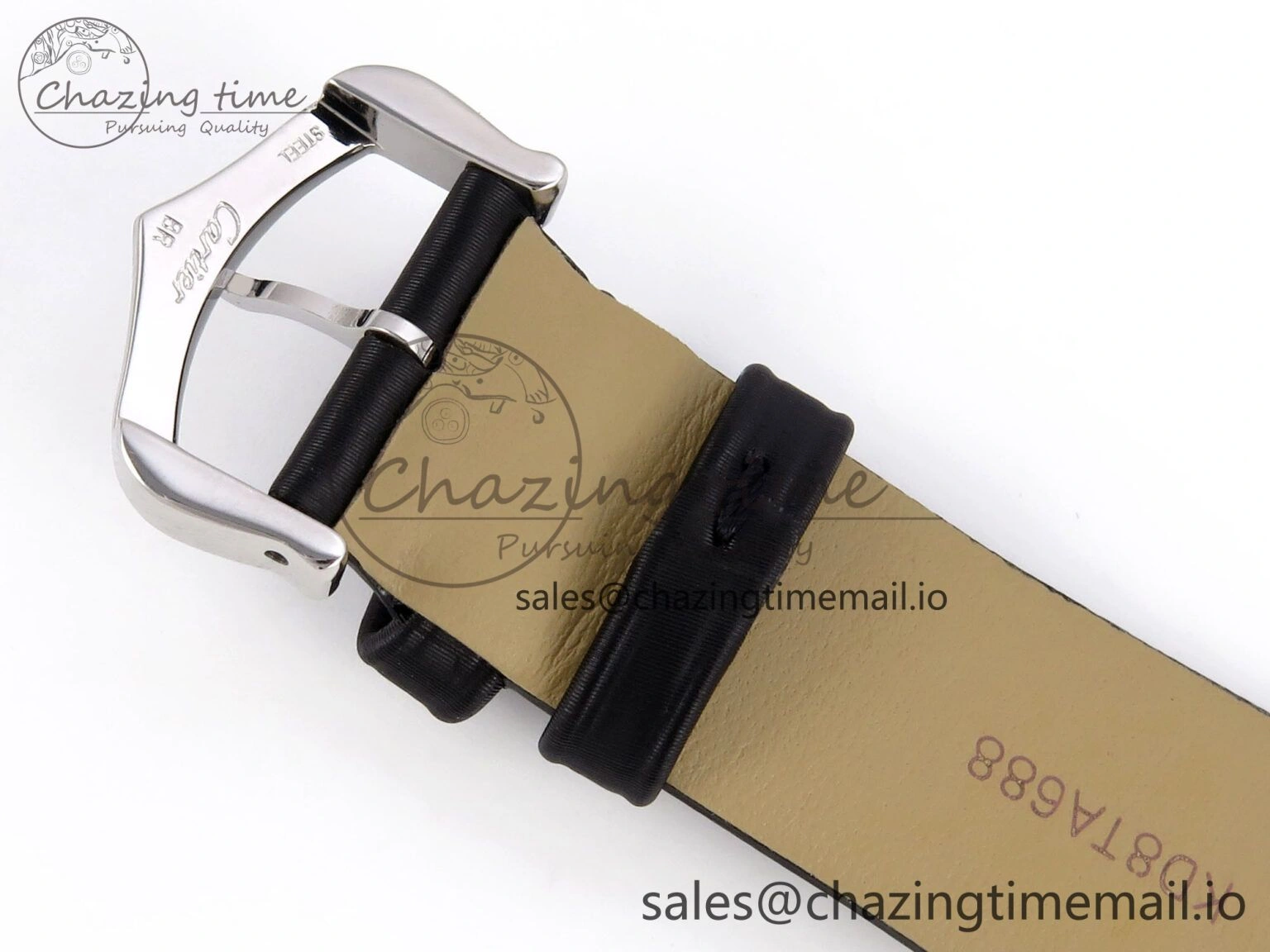 Tank Must SS 25.5mm AF 1:1 Best Edition White Dial Diamonds Bezel on Black Fabric Strap Ronda Quartz Comfortable 5883