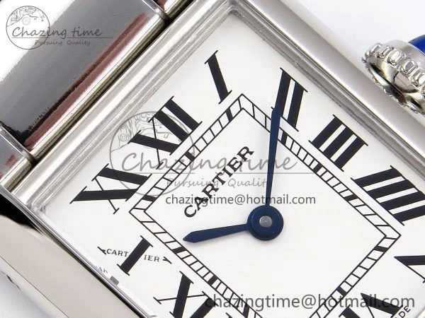 Timeless Tank Must SS 33.7mm DRF 1:1 Best Edition White Dial on SS Bracelet Jap Quartz 5964