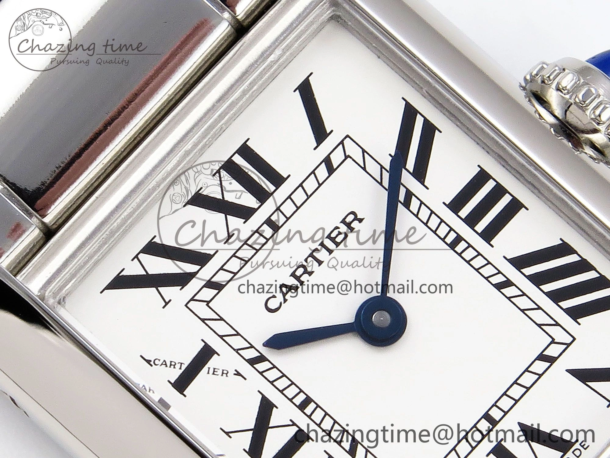 Timeless Tank Must SS 33.7mm DRF 1:1 Best Edition White Dial on SS Bracelet Jap Quartz 5964