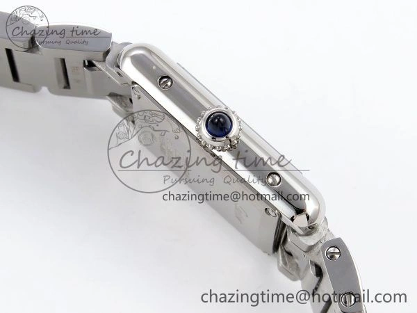 Timeless Tank Must SS 33.7mm DRF 1:1 Best Edition White Dial on SS Bracelet Jap Quartz 5964