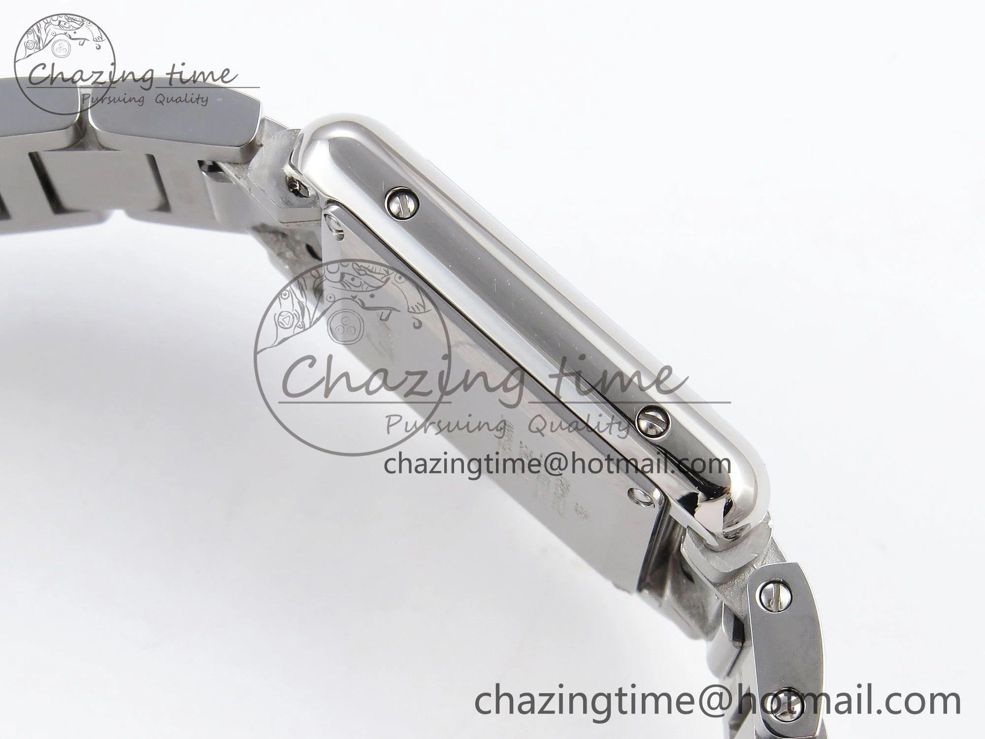 Timeless Tank Must SS 33.7mm DRF 1:1 Best Edition White Dial on SS Bracelet Jap Quartz 5964