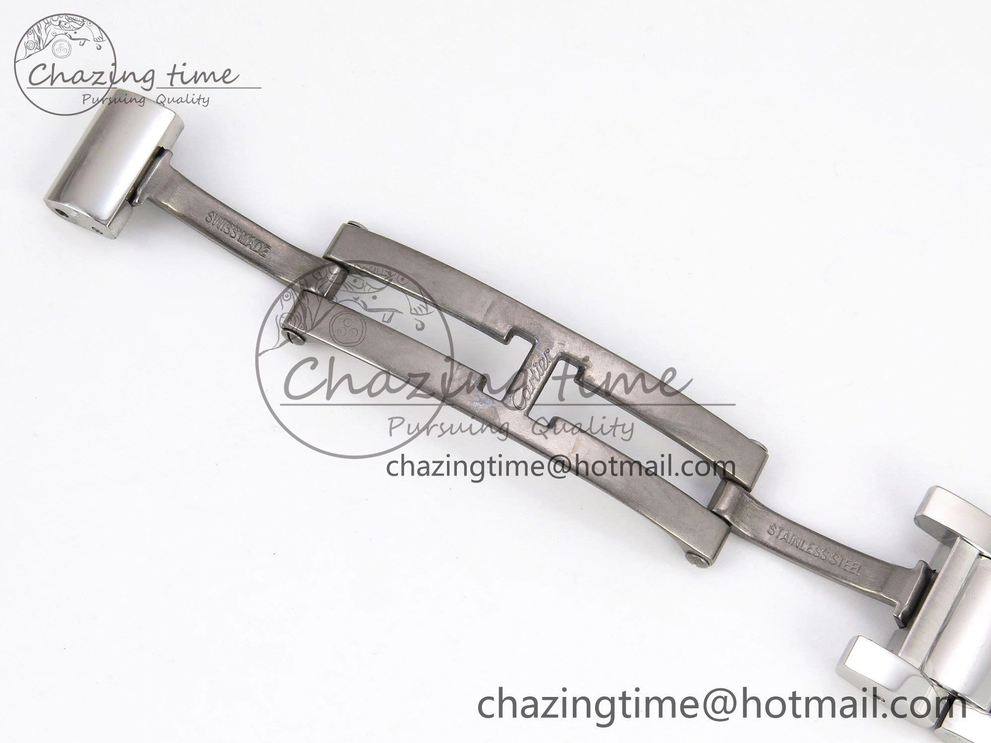 Timeless Tank Must SS 33.7mm DRF 1:1 Best Edition White Dial on SS Bracelet Jap Quartz 5964