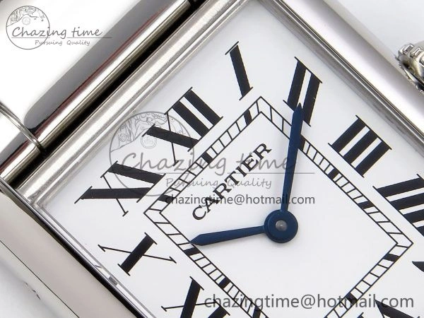 Cozy Tank Must SS 33.7mm DRF 1:1 Best Edition White Dial on SS Bracelet Jap Quartz 5961