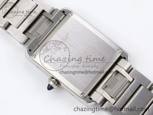 Cozy Tank Must SS 33.7mm DRF 1:1 Best Edition White Dial on SS Bracelet Jap Quartz 5961