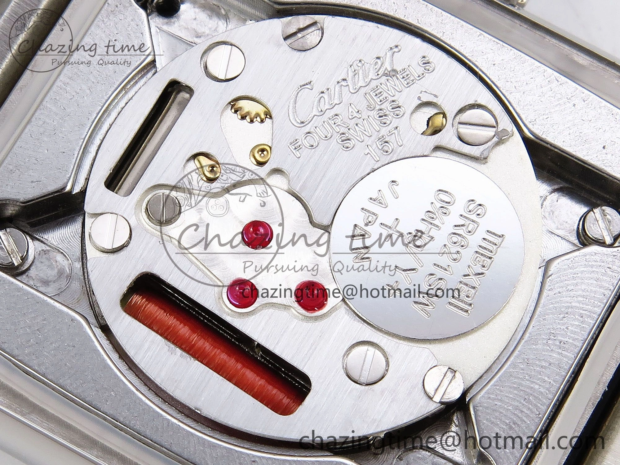 Cozy Tank Must SS 33.7mm DRF 1:1 Best Edition White Dial on SS Bracelet Jap Quartz 5961
