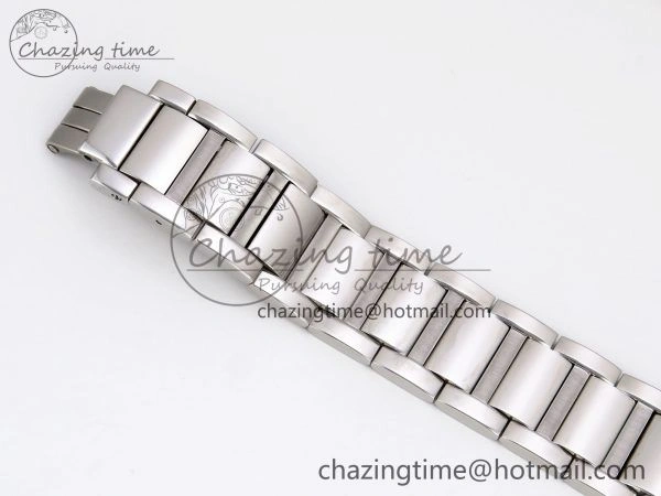 Cozy Tank Must SS 33.7mm DRF 1:1 Best Edition White Dial on SS Bracelet Jap Quartz 5961