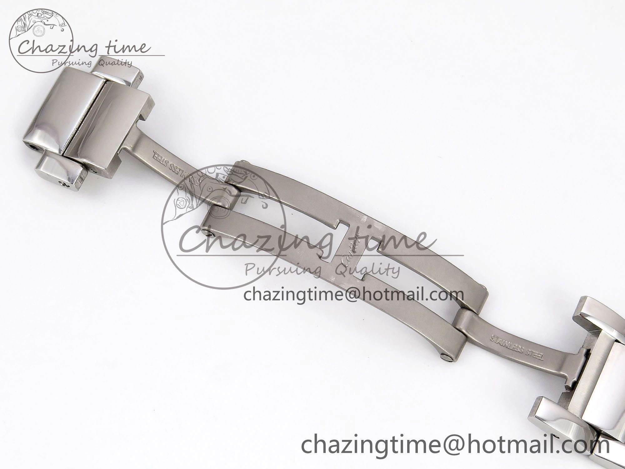 Cozy Tank Must SS 33.7mm DRF 1:1 Best Edition White Dial on SS Bracelet Jap Quartz 5961