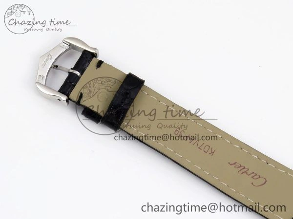 Tank Must Small SS 29mm DRF 1:1 Best Edition Black Dial on Black Leather Strap Swiss Quartz WrinkleFree 5954