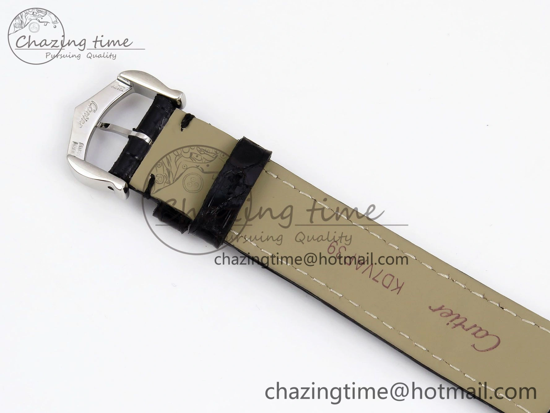 Tank Must Small SS 29mm DRF 1:1 Best Edition Black Dial on Black Leather Strap Swiss Quartz WrinkleFree 5954