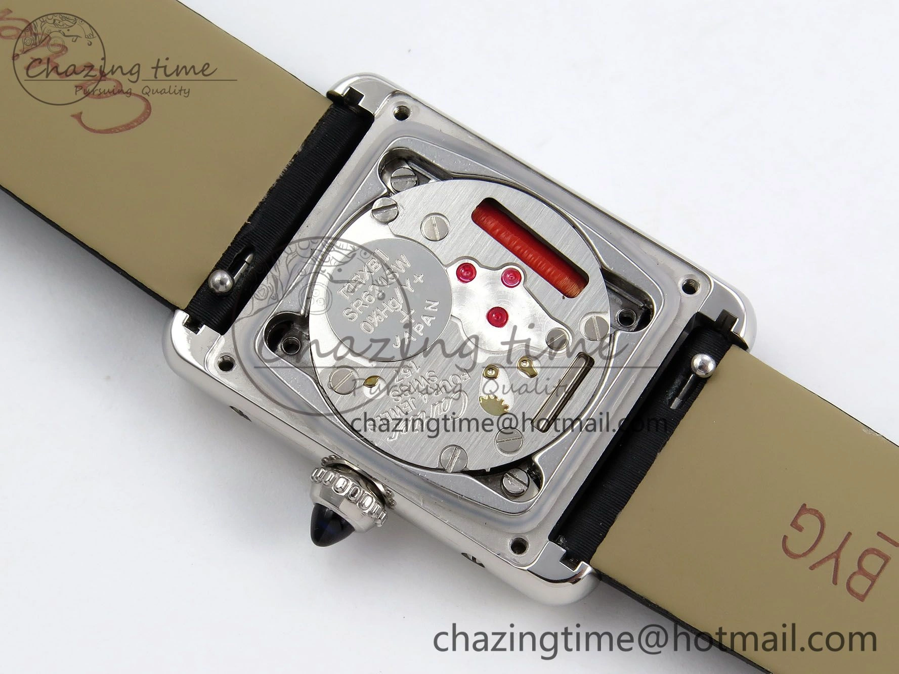 Tank Must Small SS 29mm DRF 1:1 Best Edition White Dial Diamonds Bezel on Black Calfskin Strap Swiss Quartz Stylish 5952