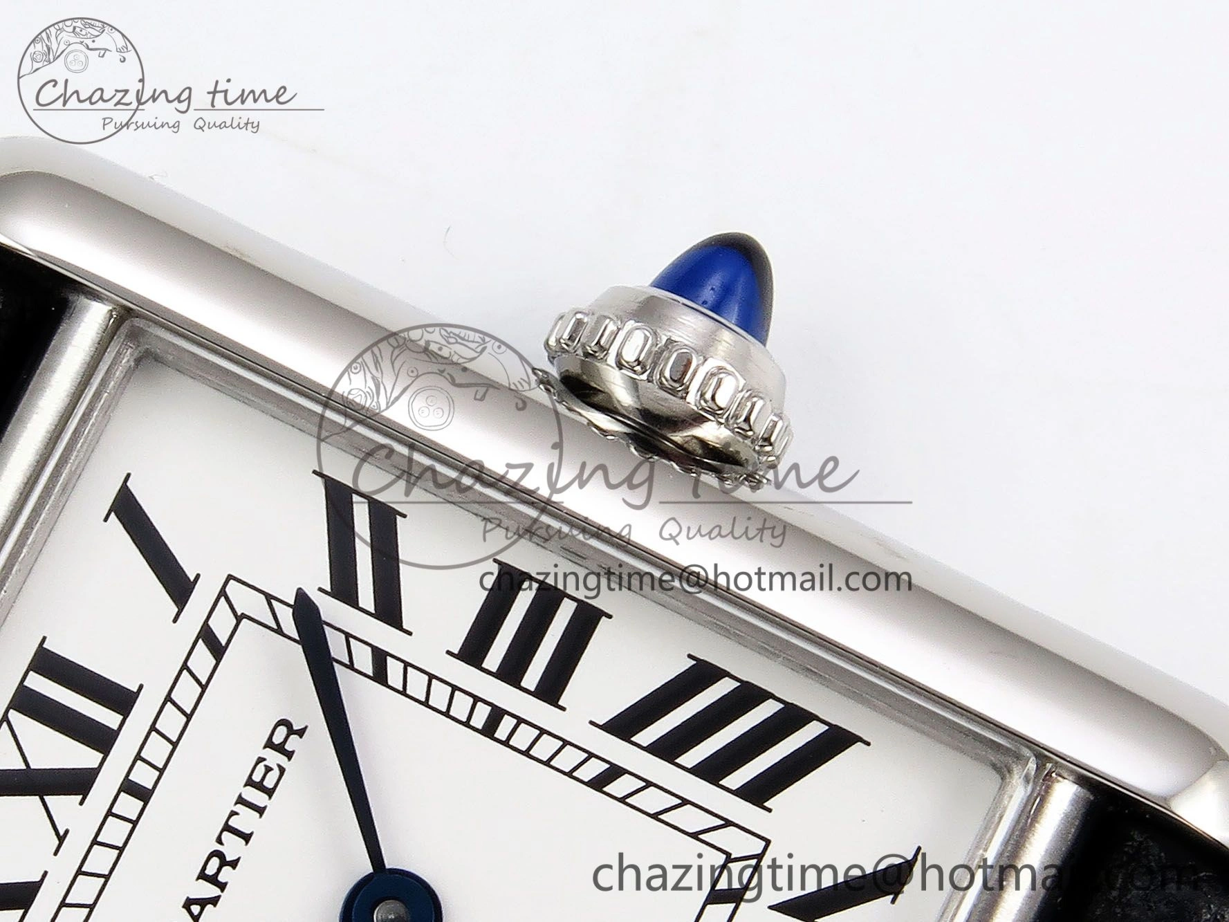 Tank Must Small SS 29mm DRF 1:1 Best Edition White Dial on Black Leather Strap Swiss Quartz MultiPurpose 5947