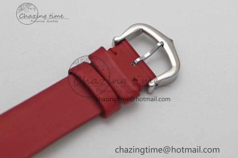 Tank Must Small SS K11F 1:1 Best Edition White Dial Diamonds Bezel on Satin Leather Strap Ronda Quartz StreetReady 10225