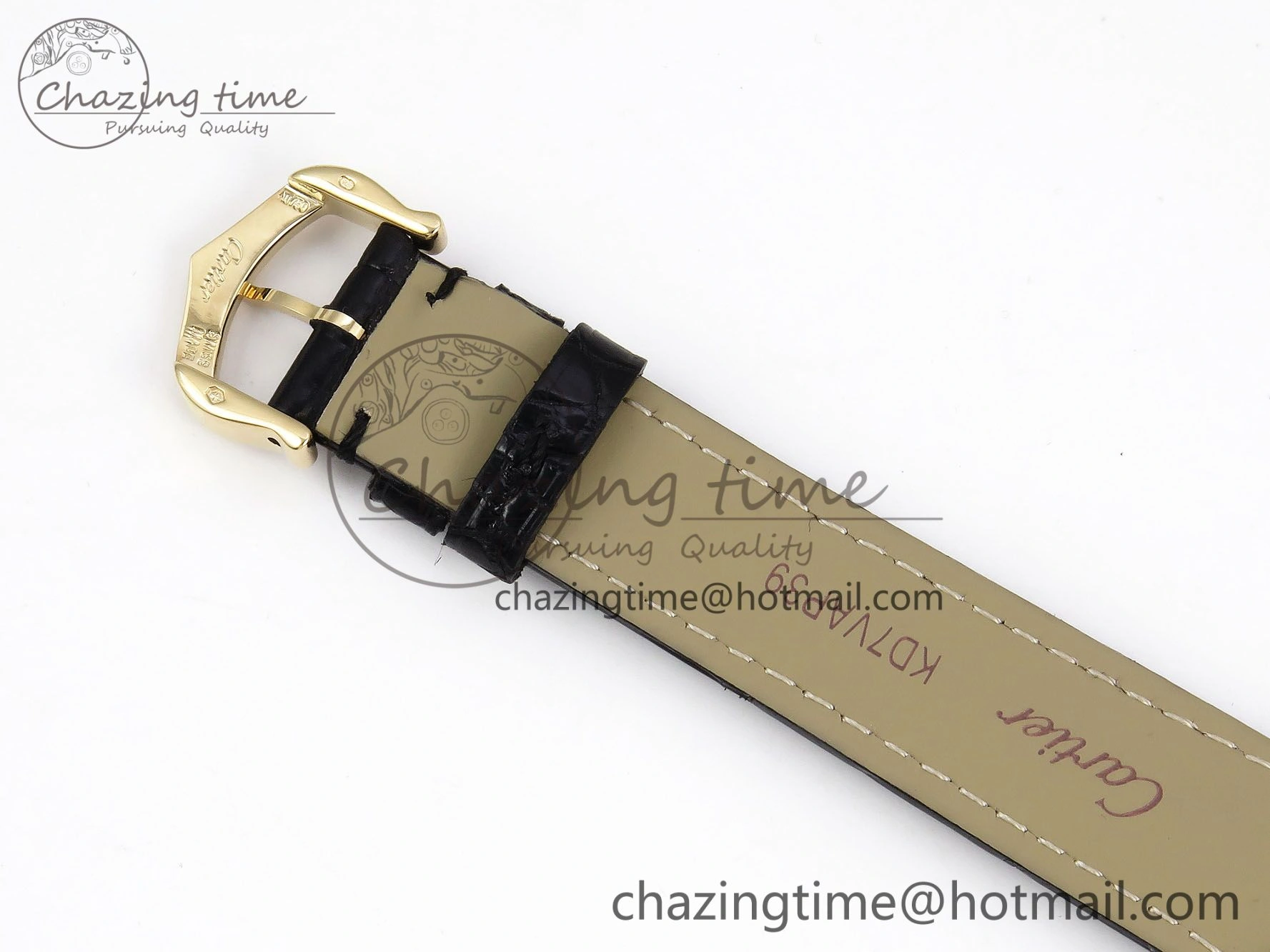 Tank Must Small YG 29mm DRF 1:1 Best Edition YG Dial on Black Leather Strap Swiss Quartz FastDry 5951