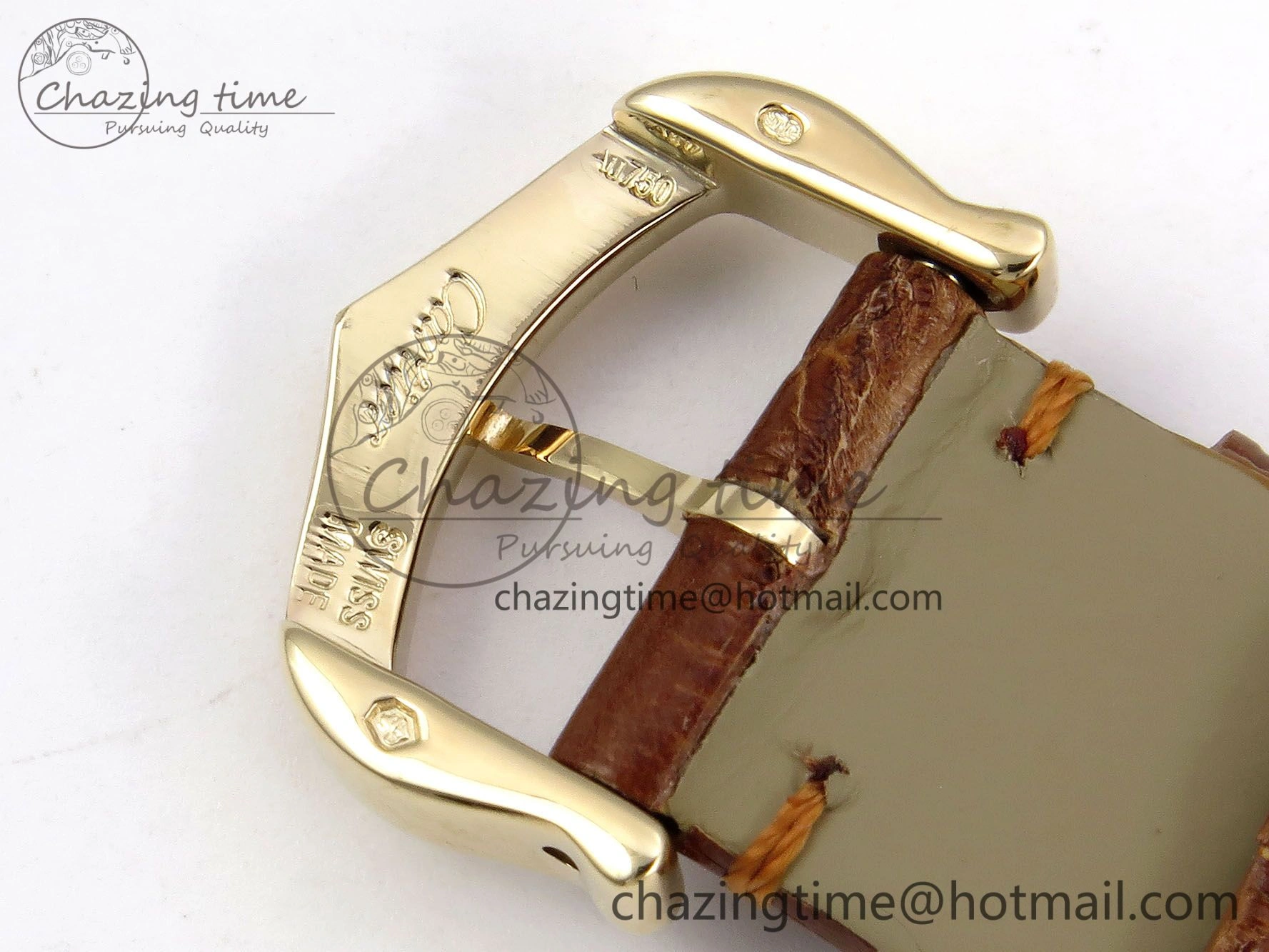 Refined Tank Must Small YG 29mm DRF 1:1 Best Edition YG Dial on Brown Leather Strap Swiss Quartz 5950