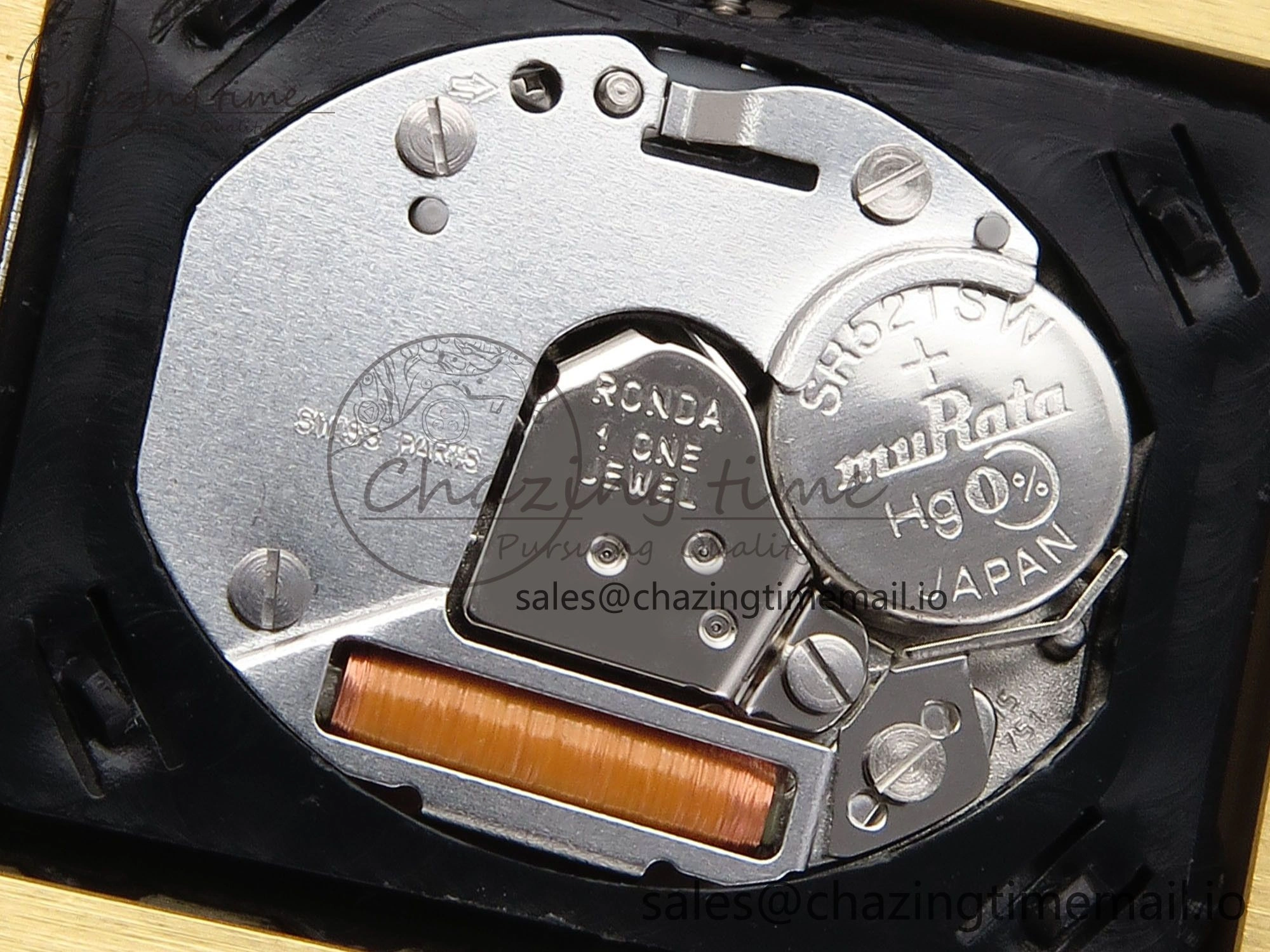 Timeless Tank Must YG 22mm AF 1:1 Best Edition White Dial on Brown Leather Strap Ronda Quartz 5888