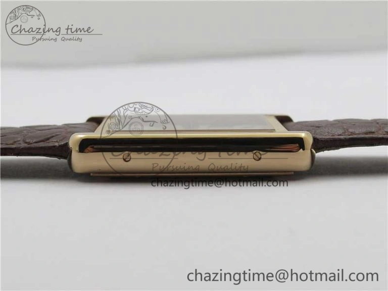 Tank Solo 31mm RG V9F 1:1 Best Edition White Dial on Brown Leather Strap MIYOTA EyeCatching 6093