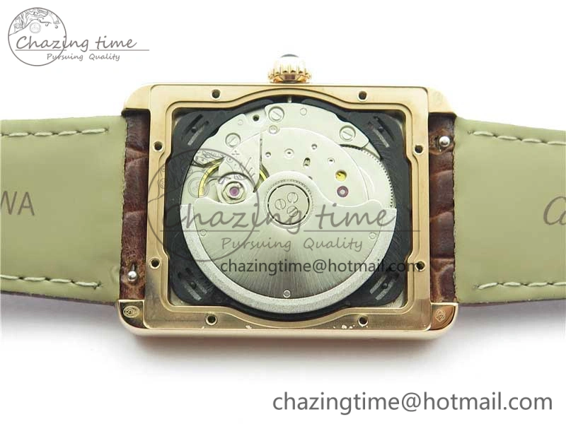 Tank Solo 31mm RG V9F 1:1 Best Edition White Dial on Brown Leather Strap MIYOTA EyeCatching 6093