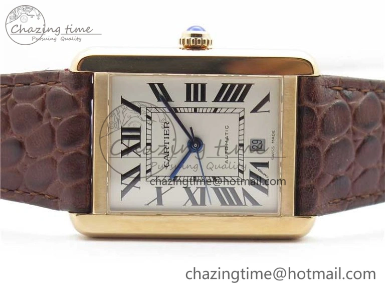 Tank Solo 31mm RG V9F 1:1 Best Edition White Dial on Brown Leather Strap MIYOTA EyeCatching 6093