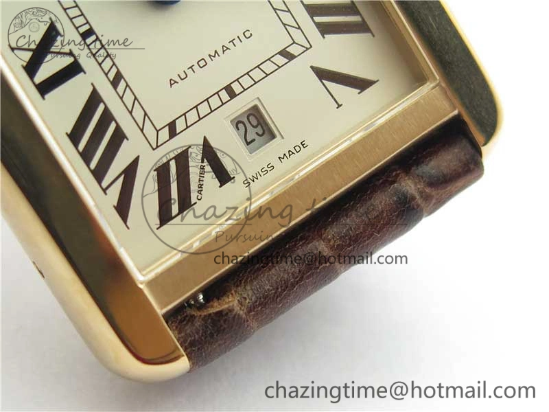 Tank Solo 31mm RG V9F 1:1 Best Edition White Dial on Brown Leather Strap MIYOTA EyeCatching 6093