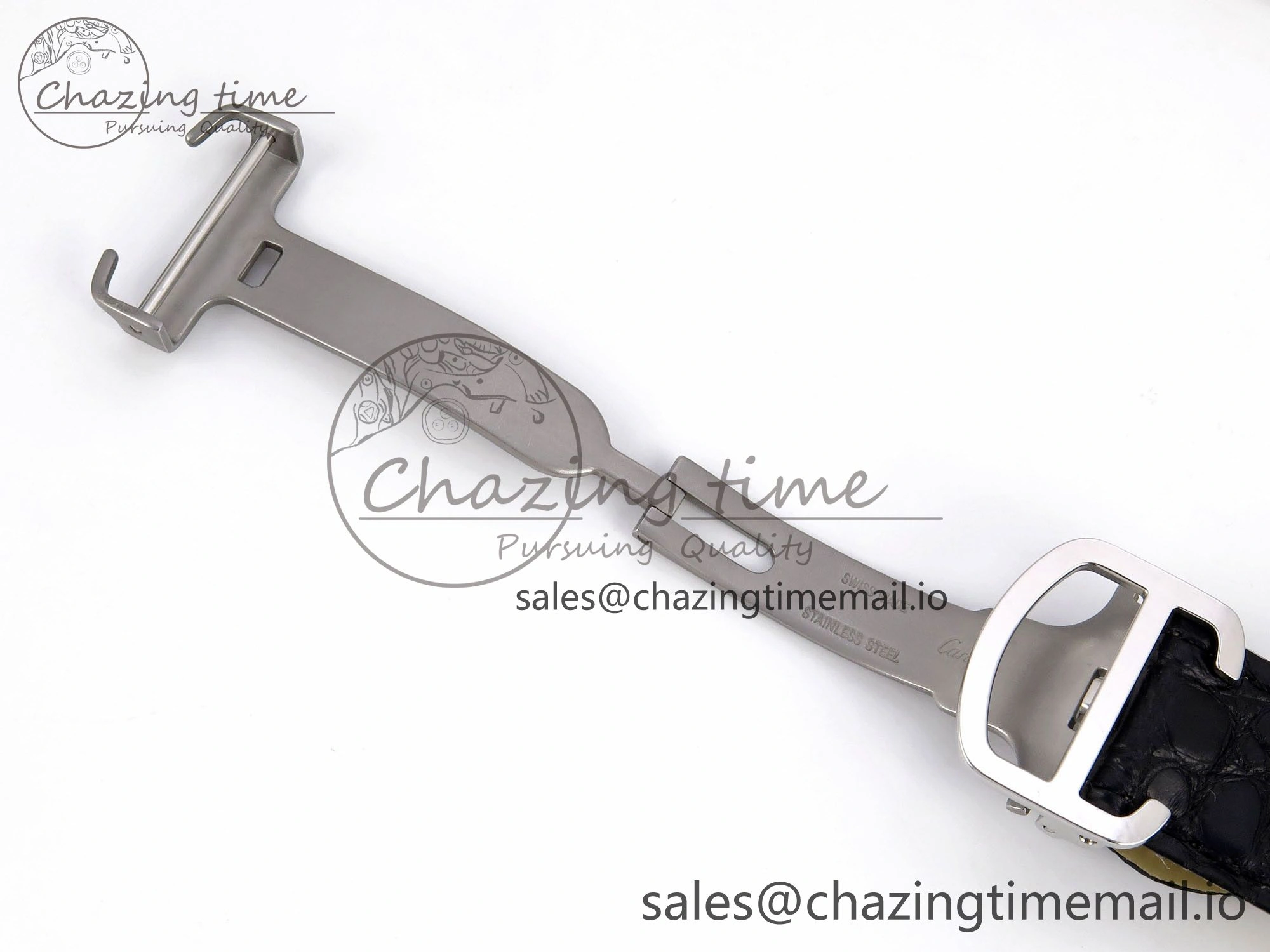 Tank Solo 31mm SS AF 1:1 Best Edition White Dial Diamonds Bezel on Black Croco Strap MIYOTA Efficient 5908