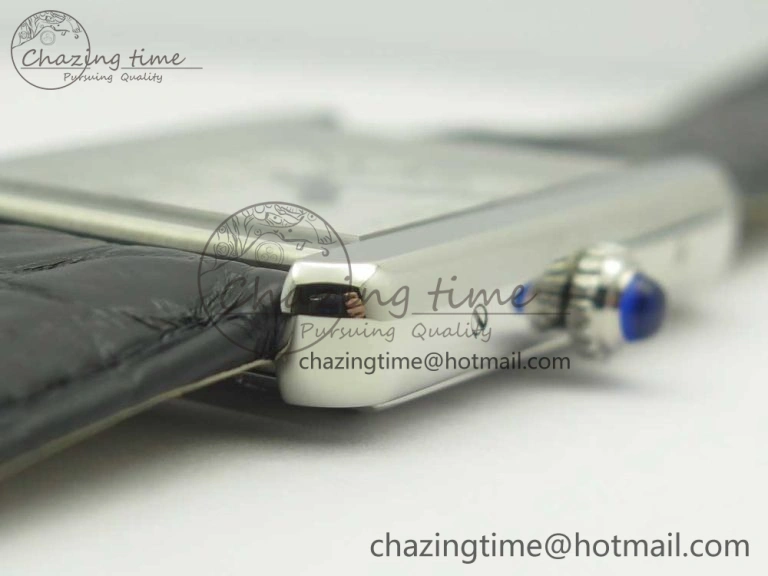 Stretchable Tank Solo 31mm SS KZF 1:1 Best Edition White Dial on Black Leather Strap MIYOTA 10657