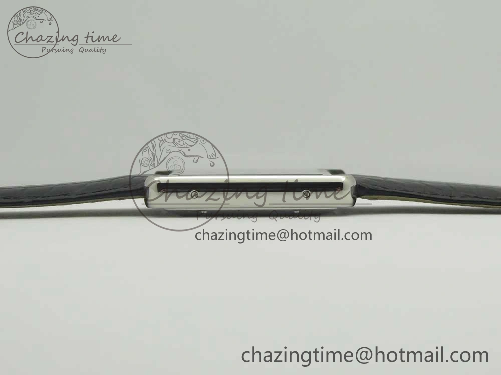 Stretchable Tank Solo 31mm SS KZF 1:1 Best Edition White Dial on Black Leather Strap MIYOTA 10657