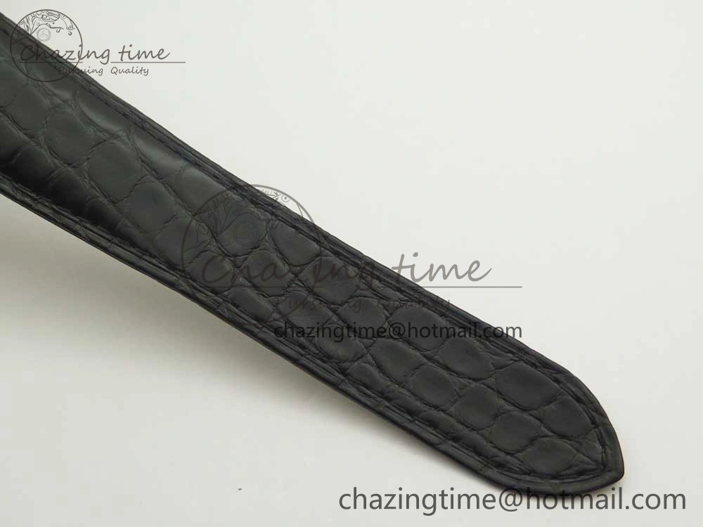 Stretchable Tank Solo 31mm SS KZF 1:1 Best Edition White Dial on Black Leather Strap MIYOTA 10657