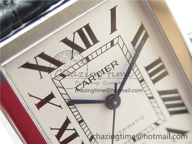 Tank Solo 31mm SS V9F 1:1 Best Edition White Dial on Black Leather Strap MIYOTA Popular 10452