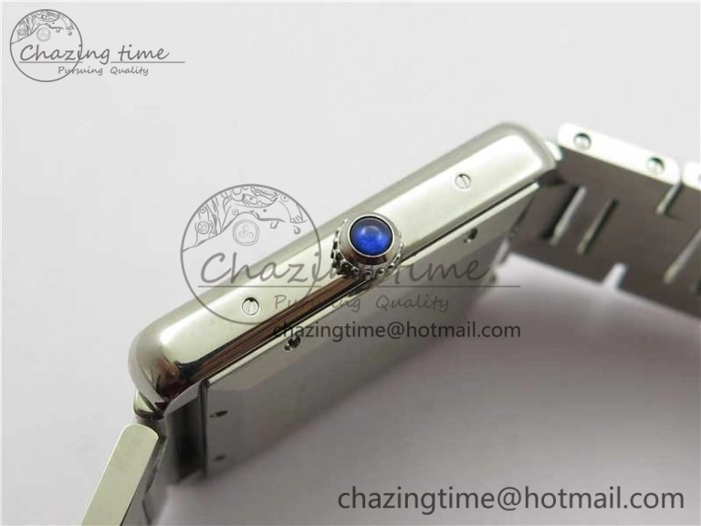 OdorResistant Tank Solo 31mm SS V9F 1:1 Best Edition White Dial on SS Bracelet MIYOTA 6096
