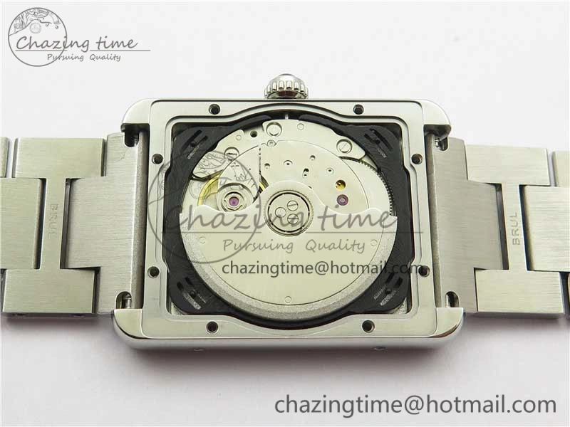 OdorResistant Tank Solo 31mm SS V9F 1:1 Best Edition White Dial on SS Bracelet MIYOTA 6096