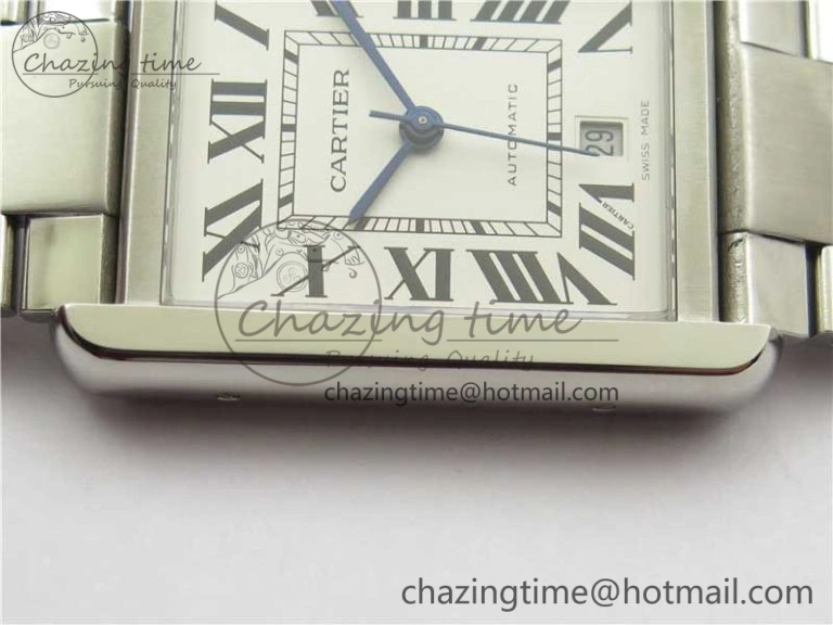OdorResistant Tank Solo 31mm SS V9F 1:1 Best Edition White Dial on SS Bracelet MIYOTA 6096
