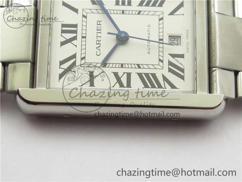 OdorResistant Tank Solo 31mm SS V9F 1:1 Best Edition White Dial on SS Bracelet MIYOTA 6096