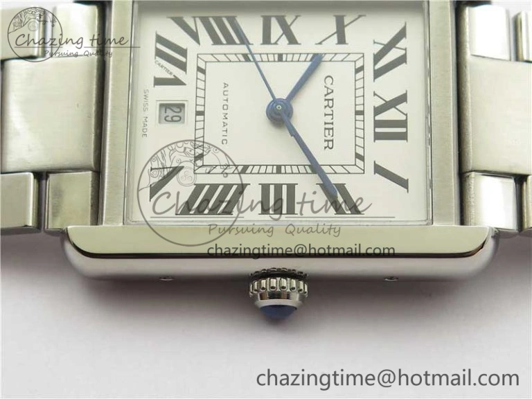 OdorResistant Tank Solo 31mm SS V9F 1:1 Best Edition White Dial on SS Bracelet MIYOTA 6096