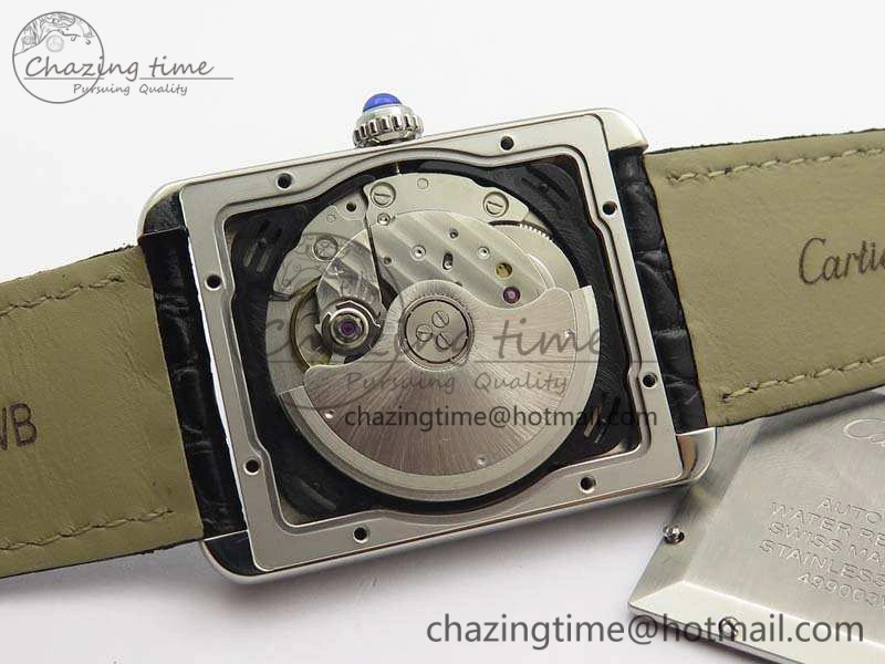 Flexible Tank Solo 31mm SS ZF 1:1 Best Edition White Dial On Black Leather Strap MIYOTA 6271
