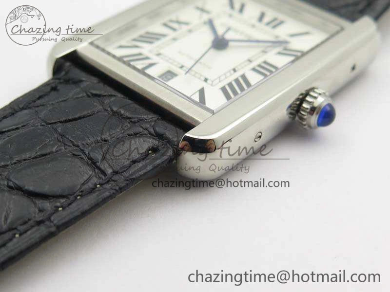 Flexible Tank Solo 31mm SS ZF 1:1 Best Edition White Dial On Black Leather Strap MIYOTA 6271