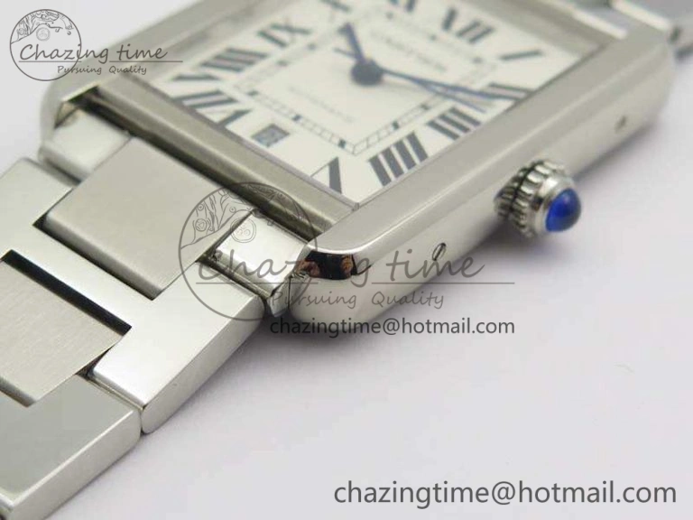 Tank Solo 31mm SS ZF 1:1 Best Edition White Dial On SS Bracelet MIYOTA Bright 6269