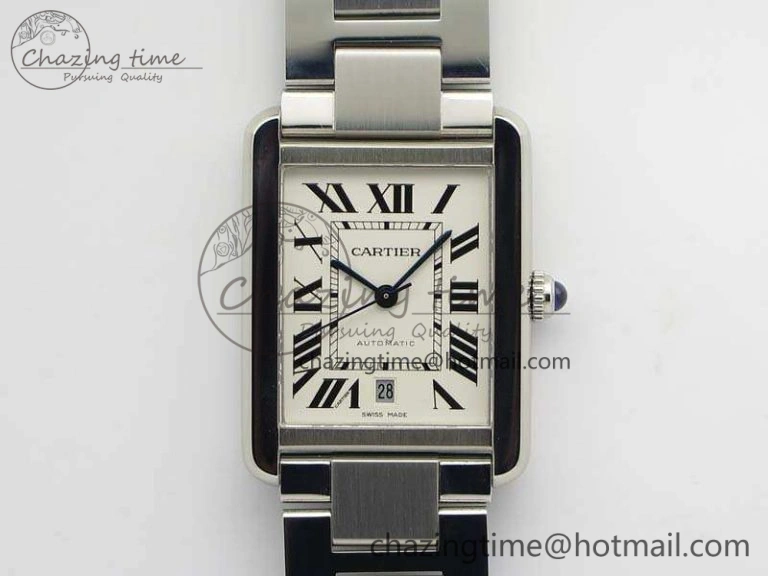 Tank Solo 31mm SS ZF 1:1 Best Edition White Dial On SS Bracelet MIYOTA Bright 6269