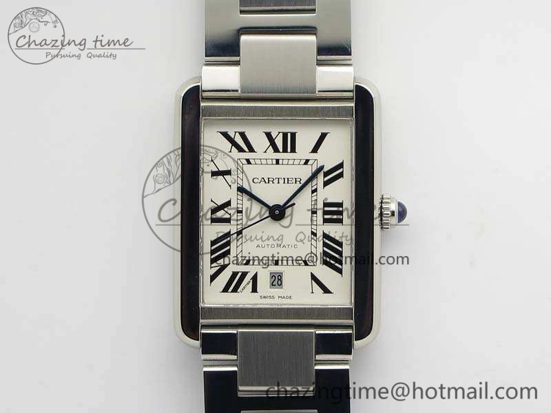 Tank Solo 31mm SS ZF 1:1 Best Edition White Dial On SS Bracelet MIYOTA Bright 6269