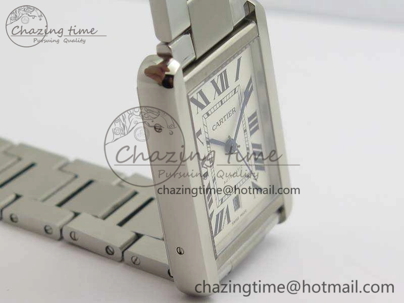 Tank Solo 31mm SS ZF 1:1 Best Edition White Dial On SS Bracelet MIYOTA Bright 6269